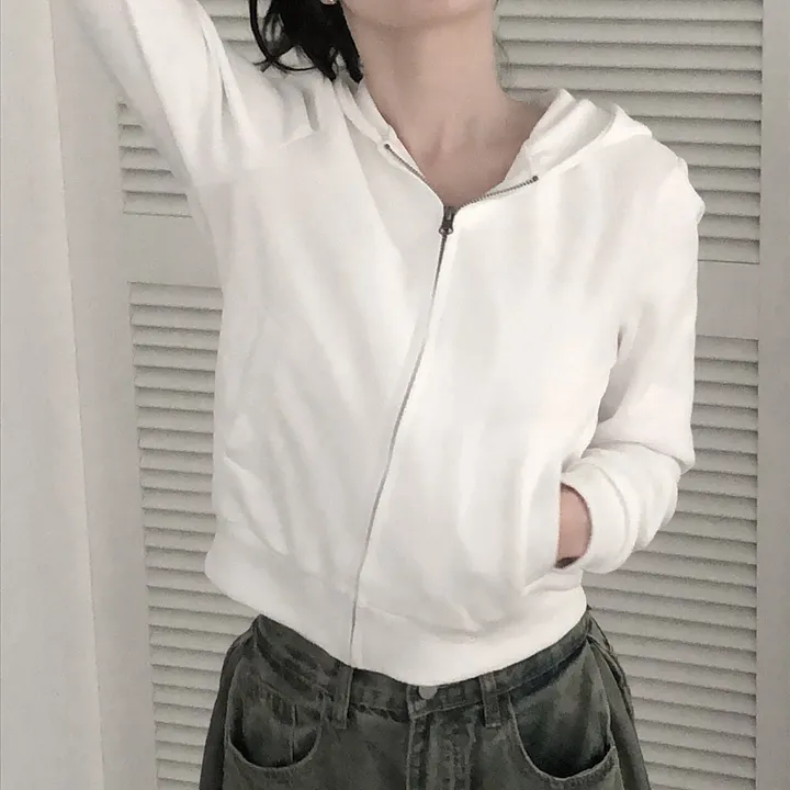 [고퀄/여리핏] 크롭 슬림핏 후드집업 트레이닝 상세 이미지 22