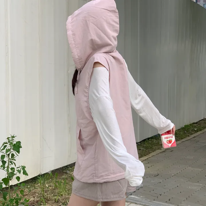 레코드 후드 나일론 조끼 : record hoodie Anorak vest - 4 color 상세 이미지 35