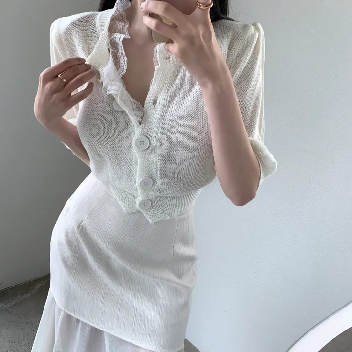 마리 레이스 퍼프 가디건 상세 이미지 24