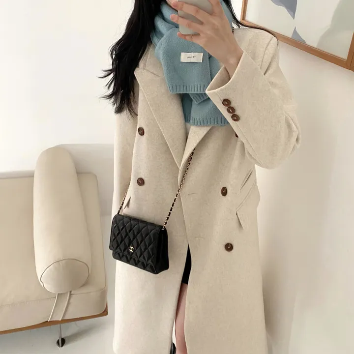 플룻 코트 봄코트 롱코트 하객룩 울코트 상세 이미지 18