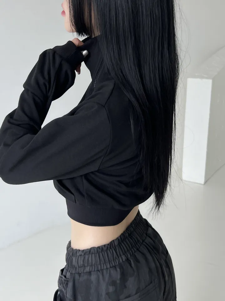 [❤️‍🔥주문폭주❤️‍🔥/당일배송🚀] 카브 하이넥 언발 폴라 집업 상세 이미지 16