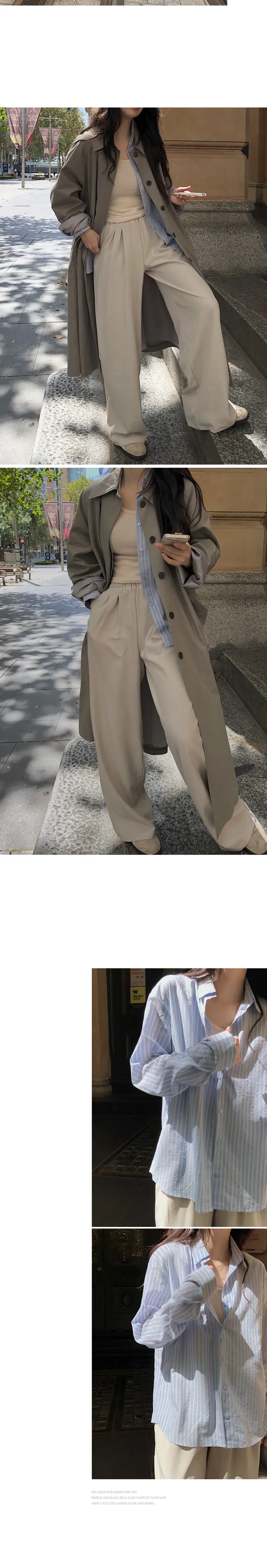 [❤️핑크추가/5년만에컴백!] 뉴로웰 핀턱싱글 트렌치코트 - 2 color (SLOWMADE/자체제작/프리미엄/간절기/봄아우터/래글런/히든단작/뒷핀턱) 상세 이미지 14