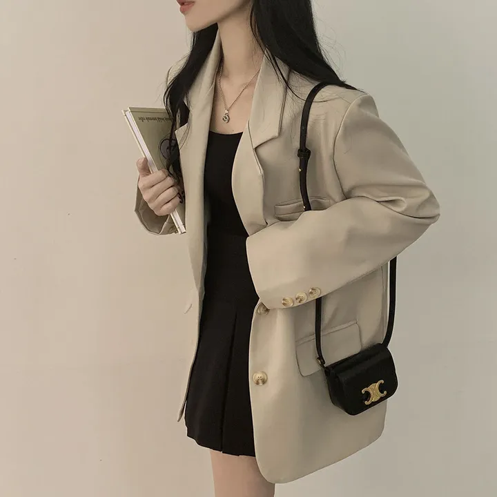 [봄ver/리얼오버핏] 고퀄! 모던 박시 데일리 투버튼 사이드포켓 싱글자켓 오피스룩 하객룩 데이트룩 빅사이즈 상세 이미지 8