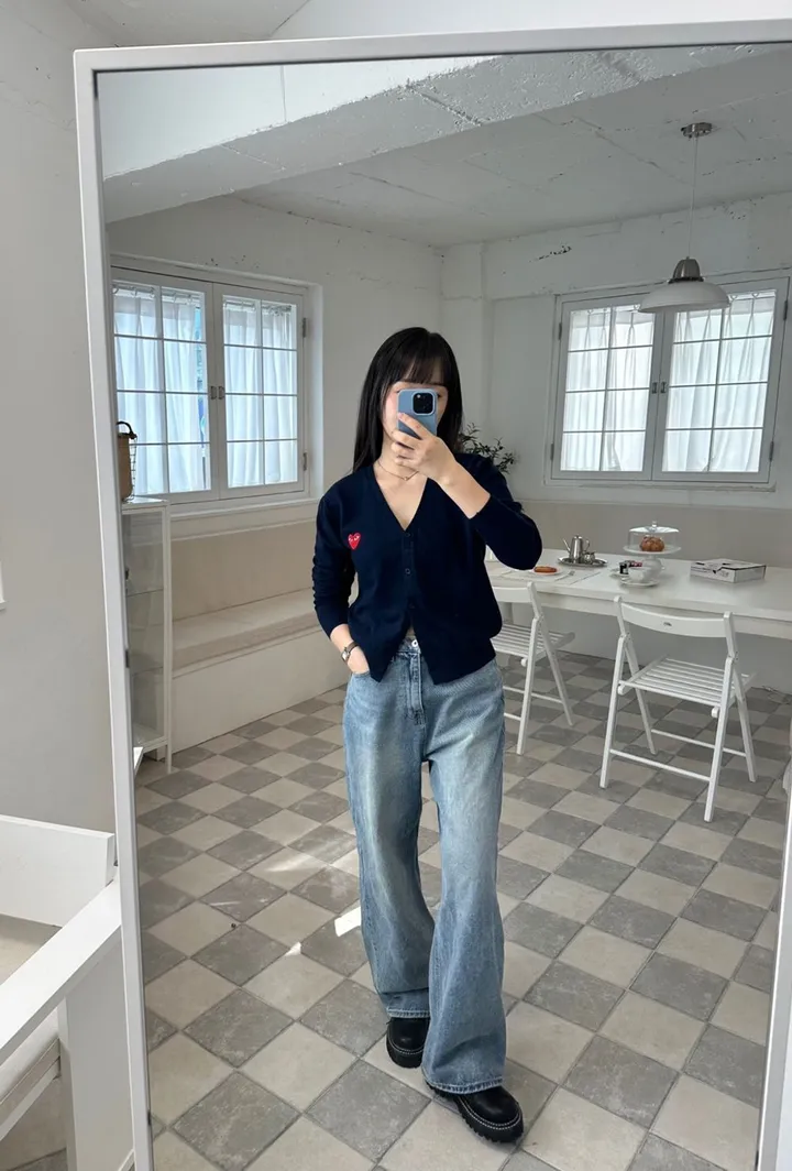 하트 가디건 브이넥 데일리 빠른출고 4color 상세 이미지 13