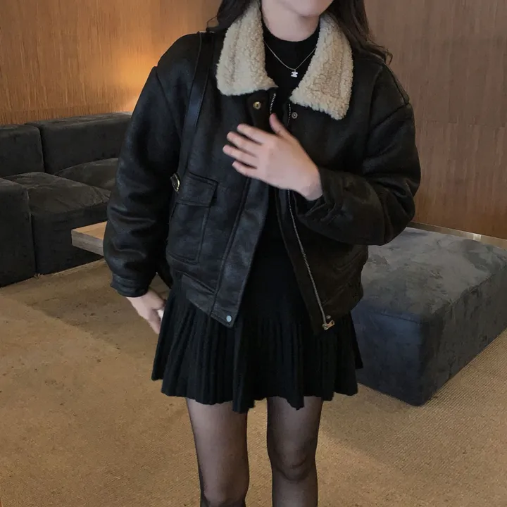 [양털안감🖤/겨울무스탕]고급빈티지무드, 소프트 스웨이드 양털 무스탕 점퍼 자켓 상세 이미지 27