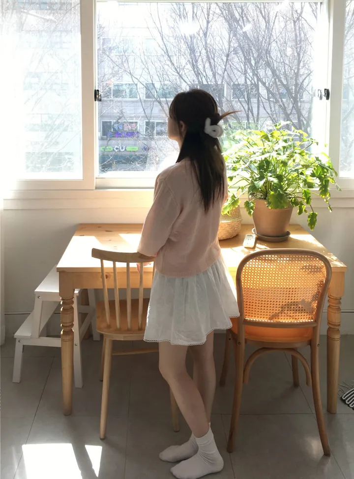 [봄신상💐](5colors/파스텔색감🌈🖍️) 레이어드 펀칭 라운드넥 니트 봄 가디건 cd 상세 이미지 96
