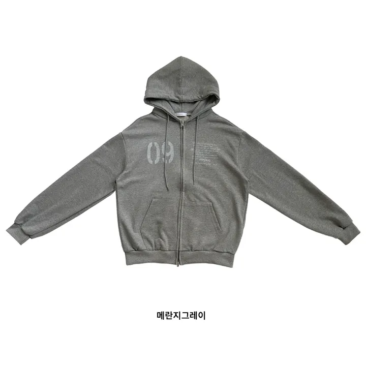 [UNISEX] 나인 레터링 투웨이 후드 집업 (3color) 상세 이미지 31