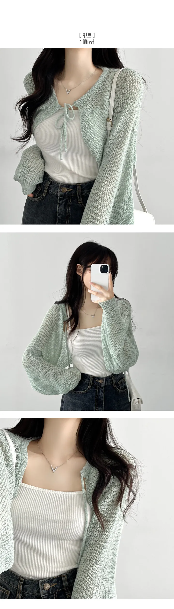 국내제작🧡퀄리티보장[살탐방지/16만장돌파!] 가격 실화!?💛왕박시 리본 크롭 볼레로 벌룬 니트 가디건 - 9color 상세 이미지 16