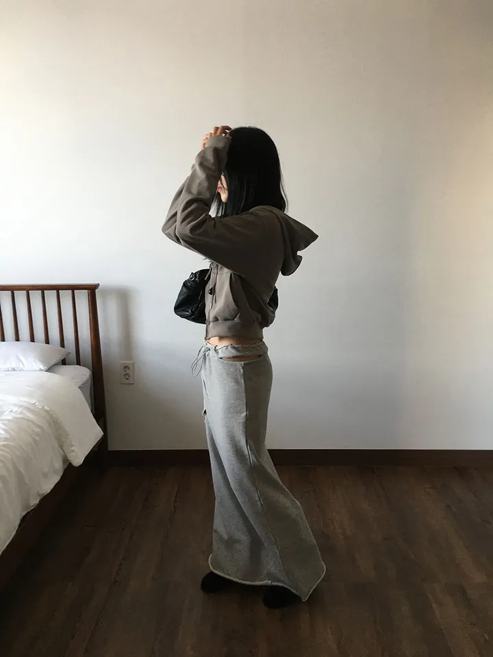 피그먼트 크롭 후드 집업 (4color) 상세 이미지 26