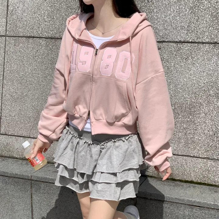 [기모추가!가을신상🤎]투웨이 도톰 자수 레터링 후드집업 7color 상세 이미지 42