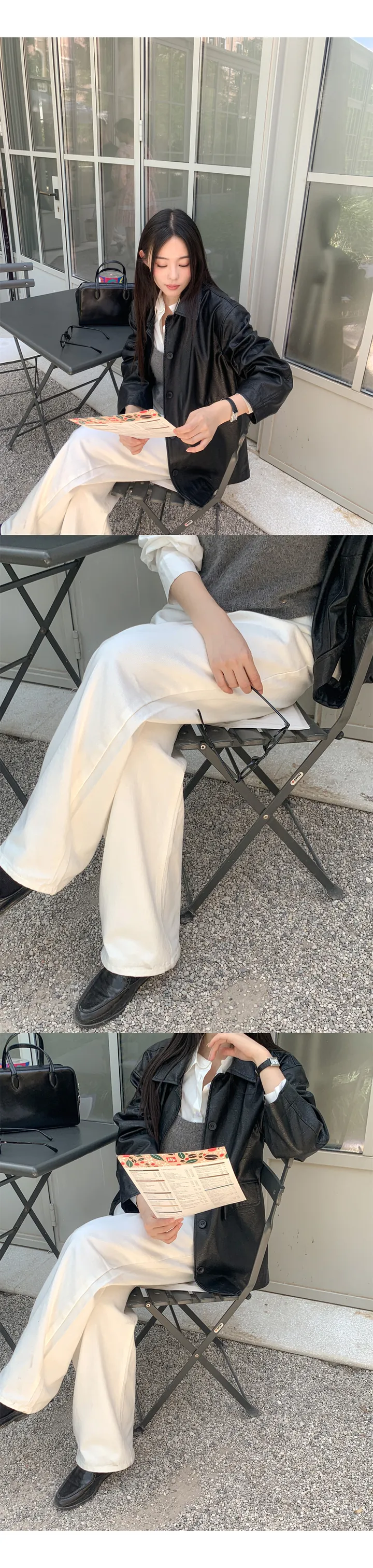 [자체제작/오늘출발/1만장돌파!]#봄🌷 바텐 오버핏 하프 레더 자켓 (데일리룩/개강룩/봄아우터/봄자켓/레더자켓/가죽자켓/루즈핏) 상세 이미지 169