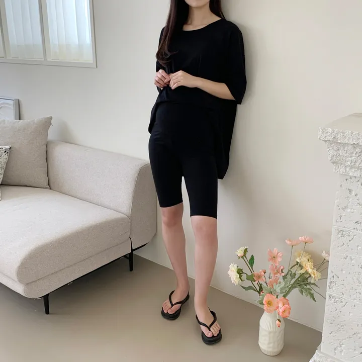 국내제작 5부 임산부레깅스 면 40수 상세 이미지 15