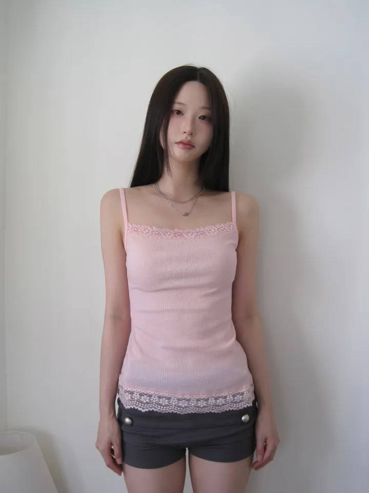 민소매 모델 착용 이미지-S1L43