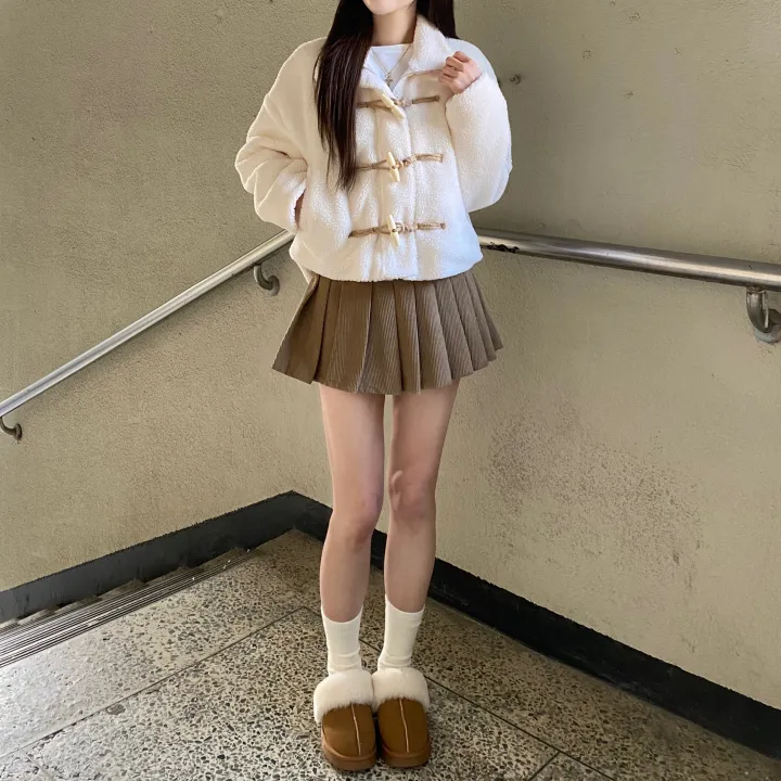 🚀당일출고🚀[뽀글이/누빔🔥/왕따뜻!/떡볶이/크롭]떡볶이뽀글이 떡볶이점퍼 누빔점퍼 떡볶이숏코트 뽀글이자켓 양털자켓 크롭아우터 상세 이미지 9