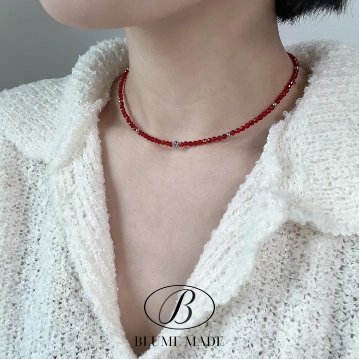 *3천개돌파🔥[made/3color]  플라워 비즈 목걸이 상세 이미지 7