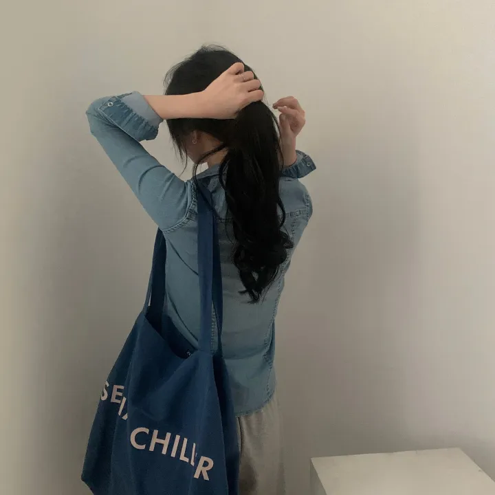 [S,M,L] 데님라인 슬림 워싱 똑딱이 데님 청자켓/셔츠남방 - 3color 상세 이미지 21