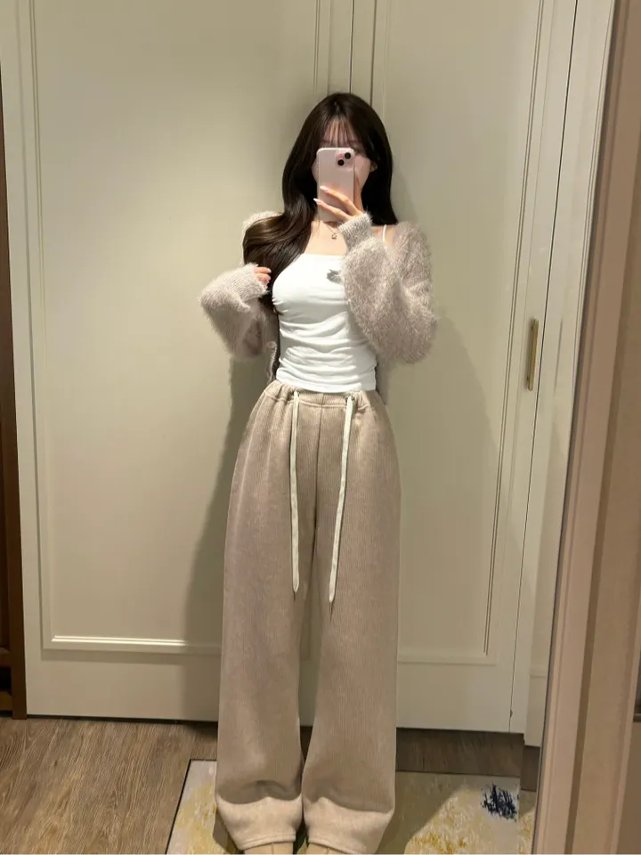 [데일리/청순여리] 앙고라 세미크롭 니트 가디건 봄신상 봄가디건 (6color) 상세 이미지 5