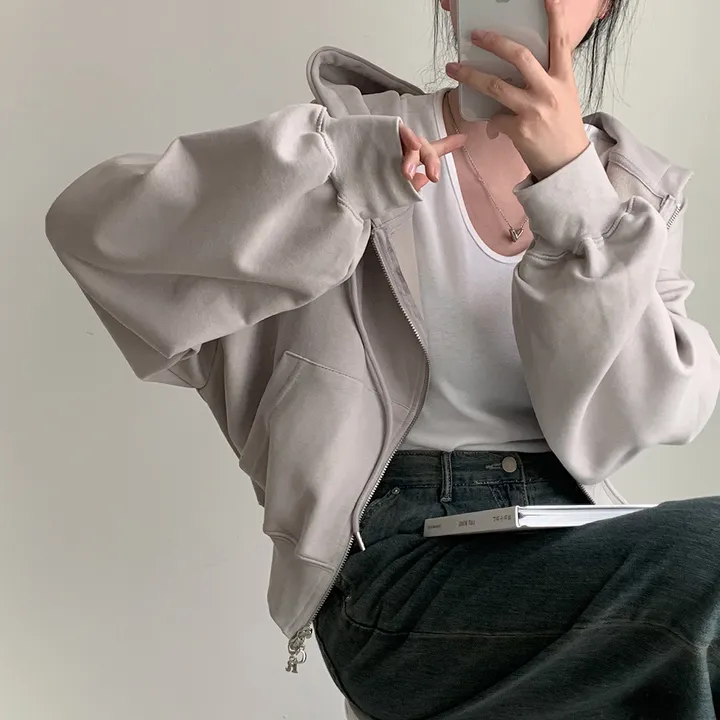 [💖후기극찬/봄,가을교복💖]  자체제작 #크치Made 꿈에 나온 핏, 사계절 입는 크롭 투웨이 후드집업 - zipup : 봄,봄아우터,봄자켓,가을,가을아우터 상세 이미지 96