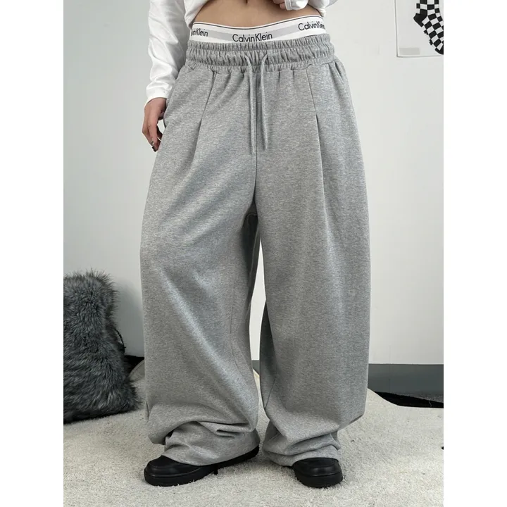 기모선택❤️[UNISEX/기획특가/4size!]올데이 원턱 라인 루즈 와이드 트레이닝 팬츠(2color) 상세 이미지 17