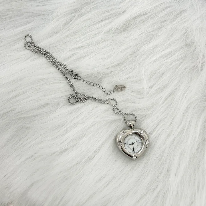 Twinkle Heart Clock Long Necklace 상세 이미지 17
