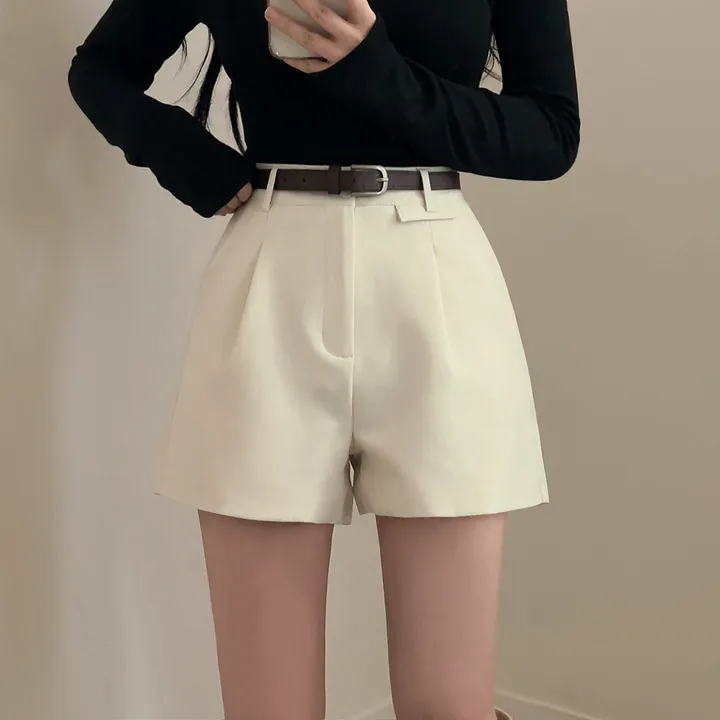 [데일리/벨트SET] 코지 원핀턱 벨트 슬랙스 숏팬츠 상세 이미지 32