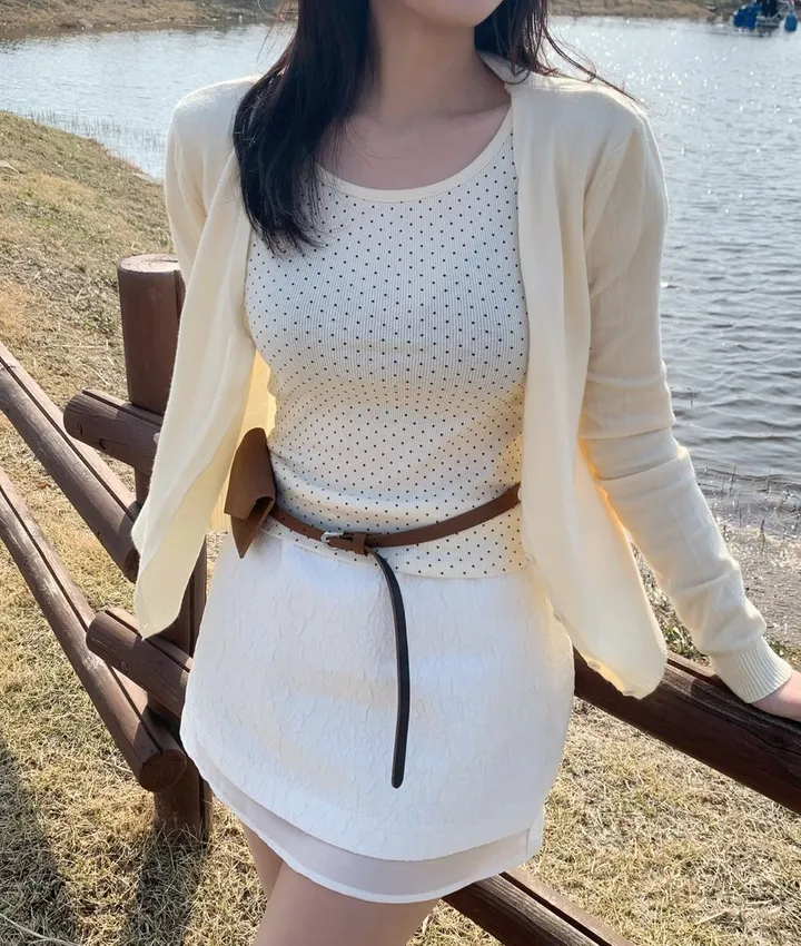 [리뷰극찬❤️/부드러움🔥👍/기본핏]  러프 브이넥 극세사 가디건 상세 이미지 31