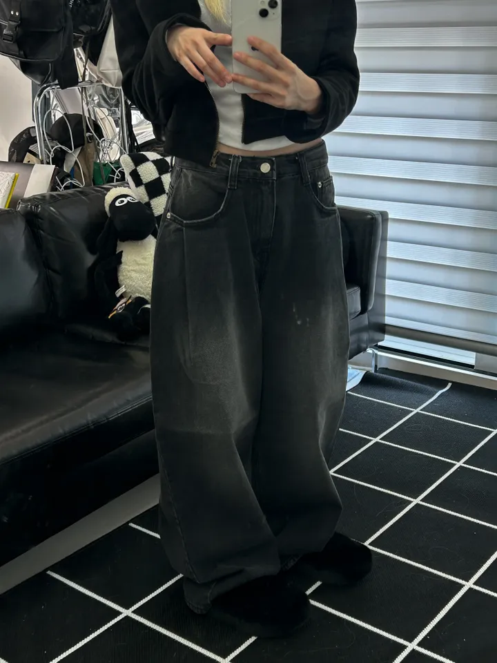 [🎀누적판매 1천장🎀]Allday washing pin-tuck wide denim 올데이 워싱 핀턱 와이드 데님 상세 이미지 30