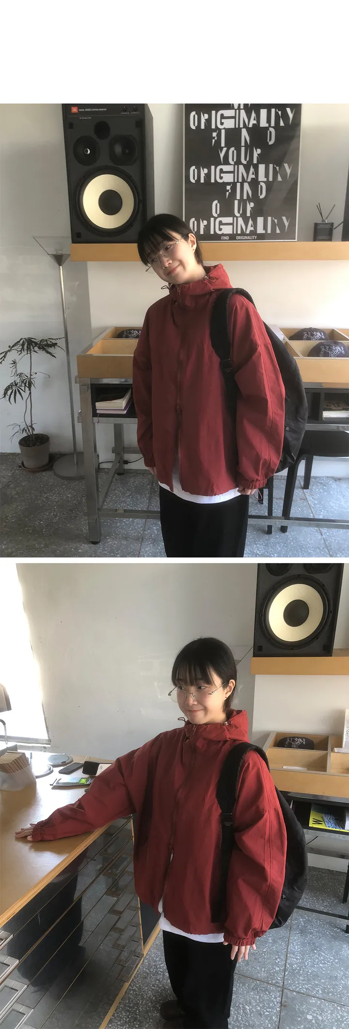 [unisex] 토타 투웨이 스트링 후드 윈드 자켓 (5color) 상세 이미지 5