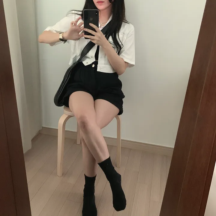 [여름*.*/핏보장🤍] 아몬드 야상 크롭 반팔 자켓 상세 이미지 42