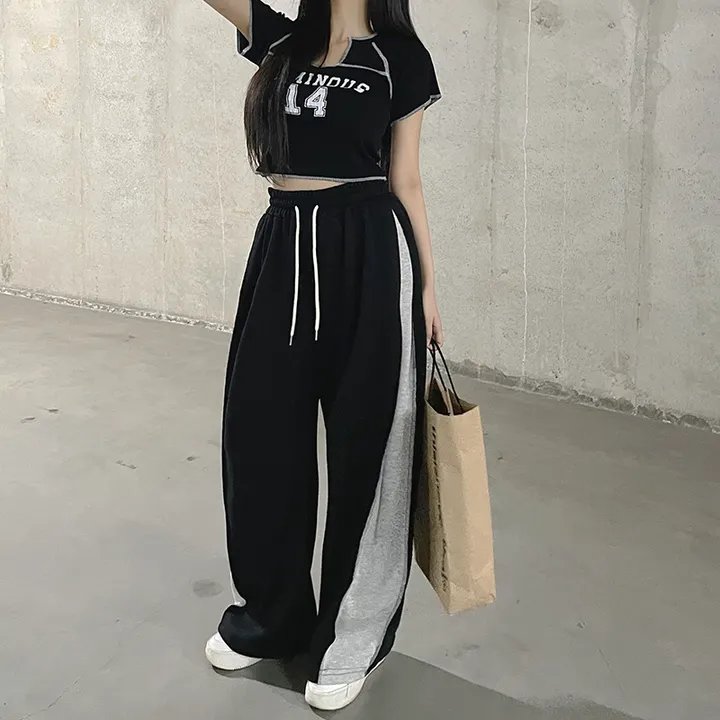 *7color*[롱다리핏/핏보장] 싸인 사이드 핀턱 배색 와이드팬츠 트레이닝 봄팬츠 백포켓 힙 트렌디 꾸안꾸 상세 이미지 57