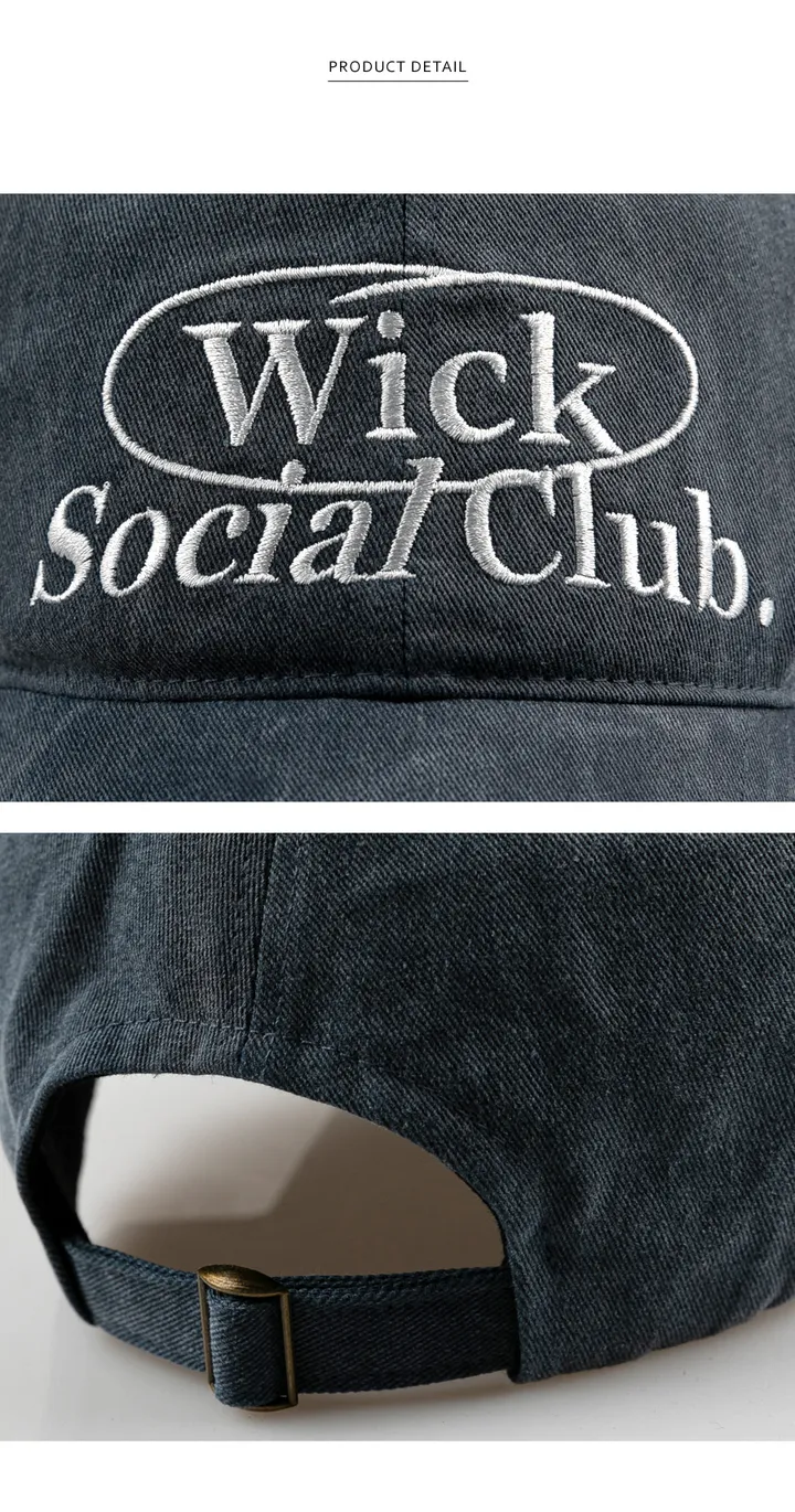 Social Club 피그먼트 볼캡-블루 상세 이미지 3