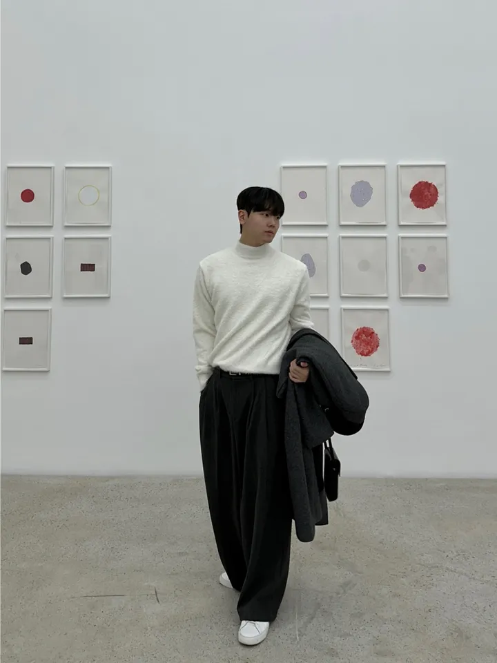 룩 다트 맥시 오버핏 울 코트 상세 이미지 63
