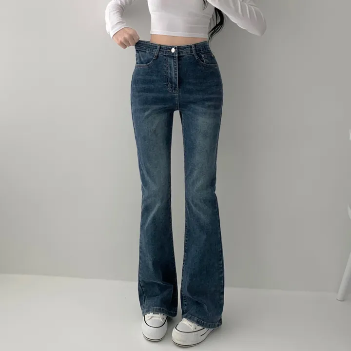 [인생핏🖤/기장선택/~XL] 모먼트 빈티지 스톤 워싱 하이웨스트 부츠컷 스판 데님 팬츠 키작녀 키큰녀 빅사이즈 청바지 상세 이미지 25