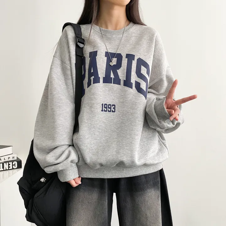 ⭐ 봄버전! [데일리!/묶음할인] 오버핏 파리스 빅레터링 맨투맨 3color 상세 이미지 23