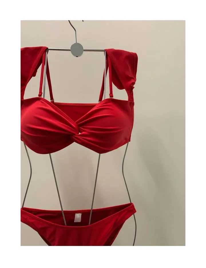 [볼륨업/꽃핀증정]에버린 3PCS 커버업 롱 스커트 꼬임 비키니 (1 color) 상세 이미지 26