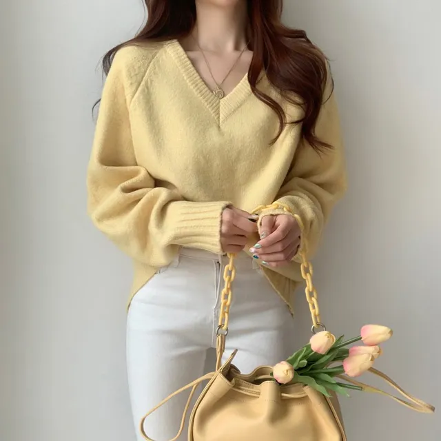 [ 무조건 소장 추천! 인기만점 ] 데일리 루즈핏 V넥 니트 상세 이미지 32