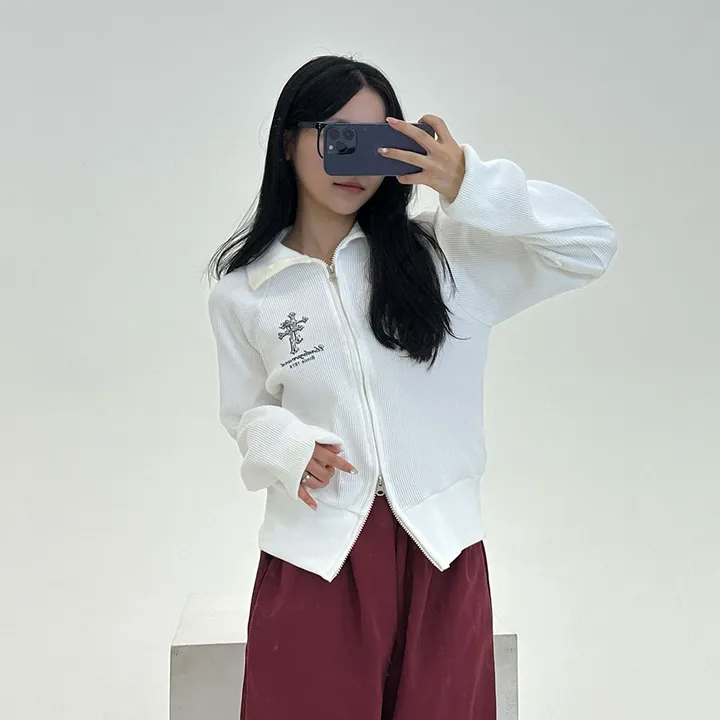 [말라핏/허리잘록] 세인트 골지 투웨이 집업 - 3color 상세 이미지 18