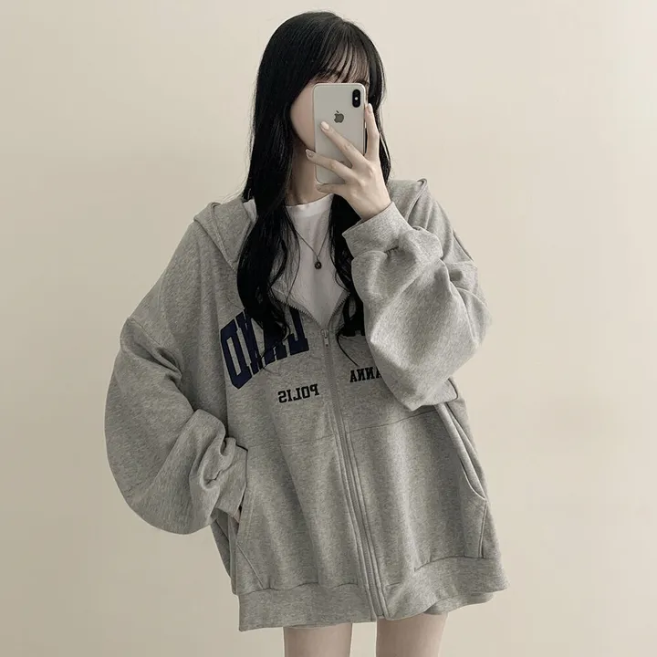 [기모선택/리얼왕오버핏!] 안아주고 싶은핏, 레터링 왕박시 벌룬 아방핏 후드집업 개강룩 캠퍼스룩 상세 이미지 15