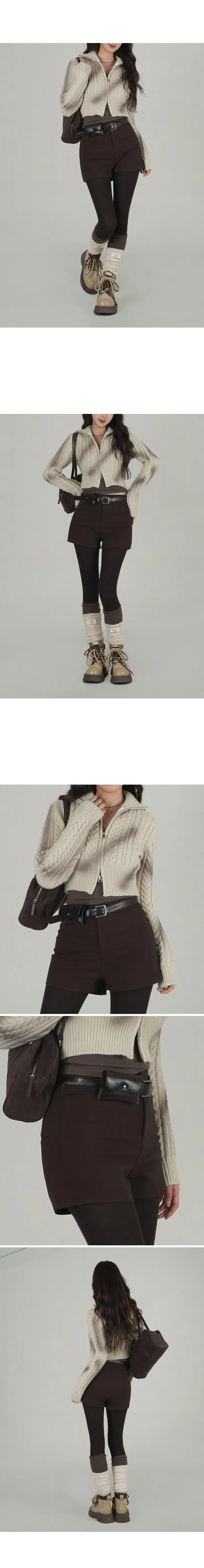 [S,M,L/2컬러] 하이웨스트 베이직 스판 숏팬츠 반바지 하이웨스트팬츠 스판  데일리룩 꾸안꾸 캐주얼룩 데이트룩 하객룩 상세 이미지 5