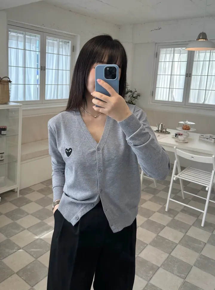 하트 가디건 브이넥 데일리 빠른출고 4color 상세 이미지 8