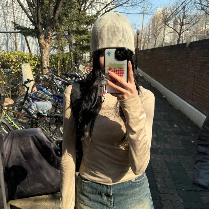 당일발송 핸드메이드 국내제작 Y2K키치 UNISEX 레터 사계절 숏 비니 상세 이미지 23
