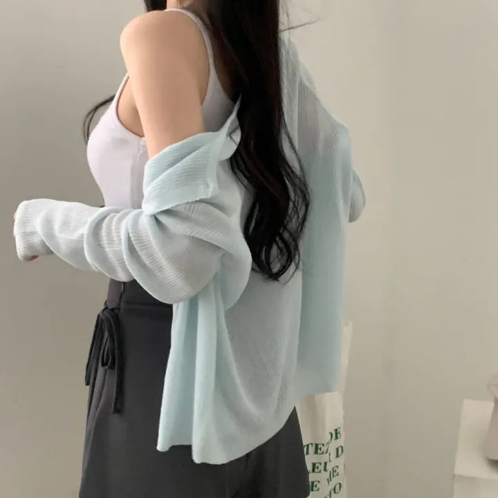 [초여리핏/후들후들~] 이브 여름 골지 긴팔 니트가디건 - 5color 상세 이미지 10