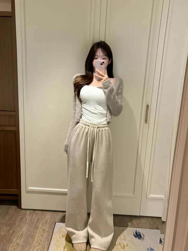 [청순여리/쓱걸치는🩷] 뽀송 앙고라 크롭 니트 가디건 겨울신상 봄가디건 (5color) 상세 이미지 3