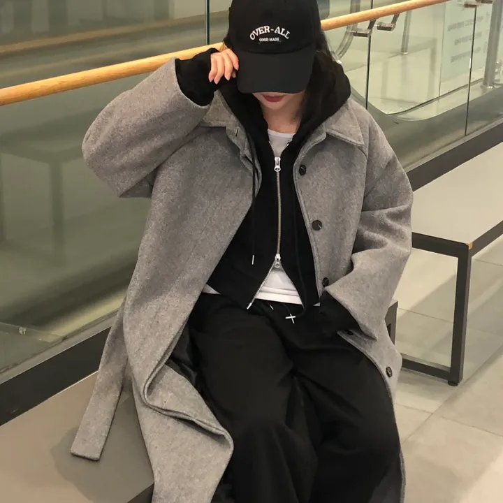 [백화점퀄리티!핏보장🖤]국내제작 탄탄 오버핏 허리끈 싱글 롱코트 4color 상세 이미지 39