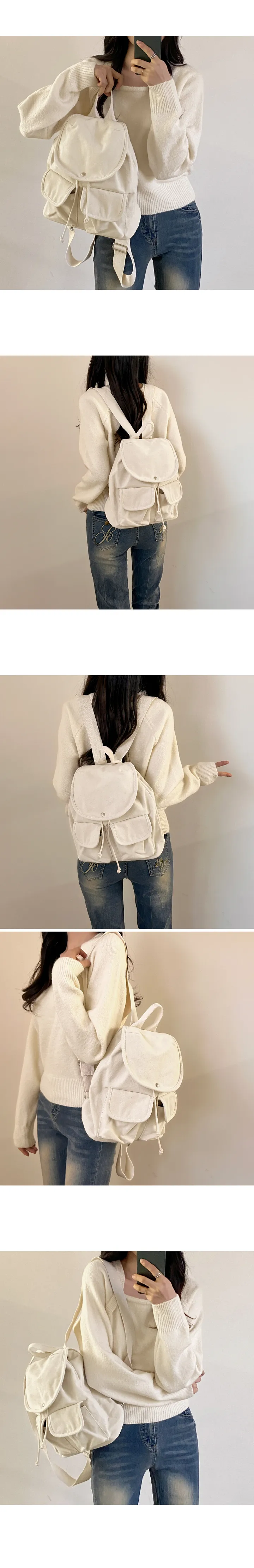 타딘 투포켓 코튼 백팩 상세 이미지 3