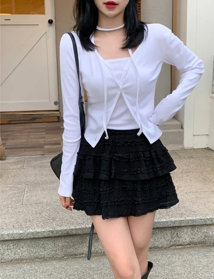 [MADE/3pcs/활용도최고] 비올라 브이넥 탑 가디건set (6color) 상세 이미지 49