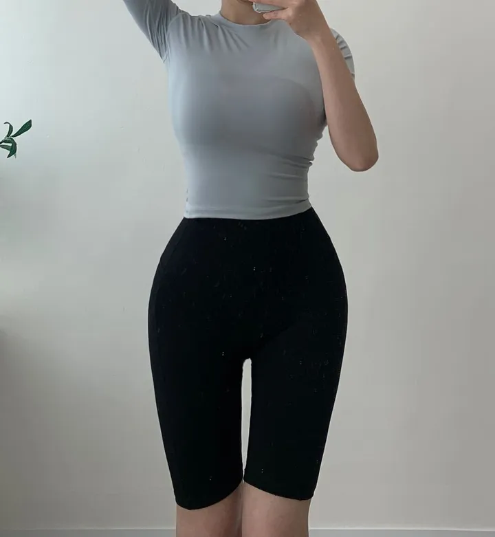 [기능성소재/Y존부각X] 5부바이크쇼츠 5부레깅스 바이커쇼츠 필라테스 요가복 트레이닝 스판쇼츠 테니스하의 운동복 상세 이미지 15