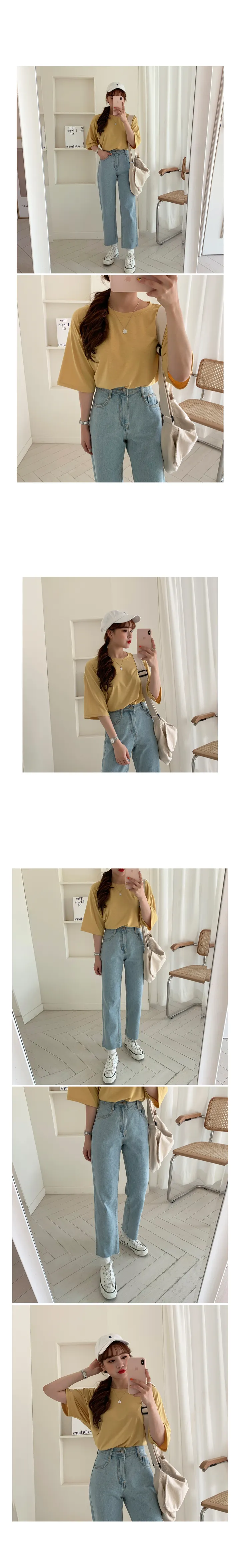 '당일발송'[landmade]인생핏키작녀썸머데님일자팬츠 (2color)'S-XL사이즈' 상세 이미지 72