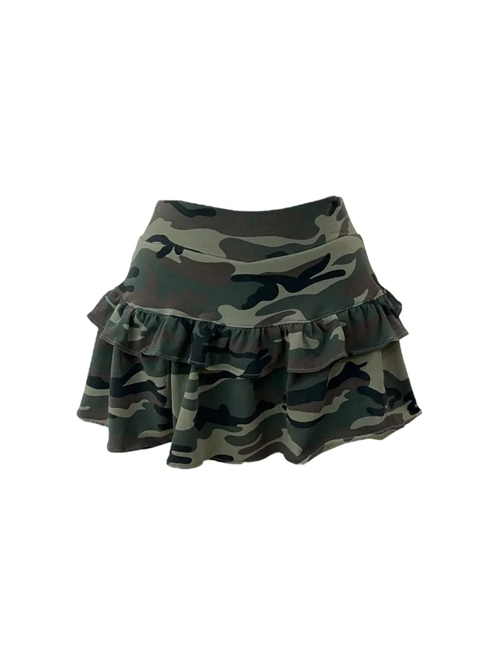 Camo military top skirt set 카모 밀리터리 탑 스커트 세트 상세 이미지 21