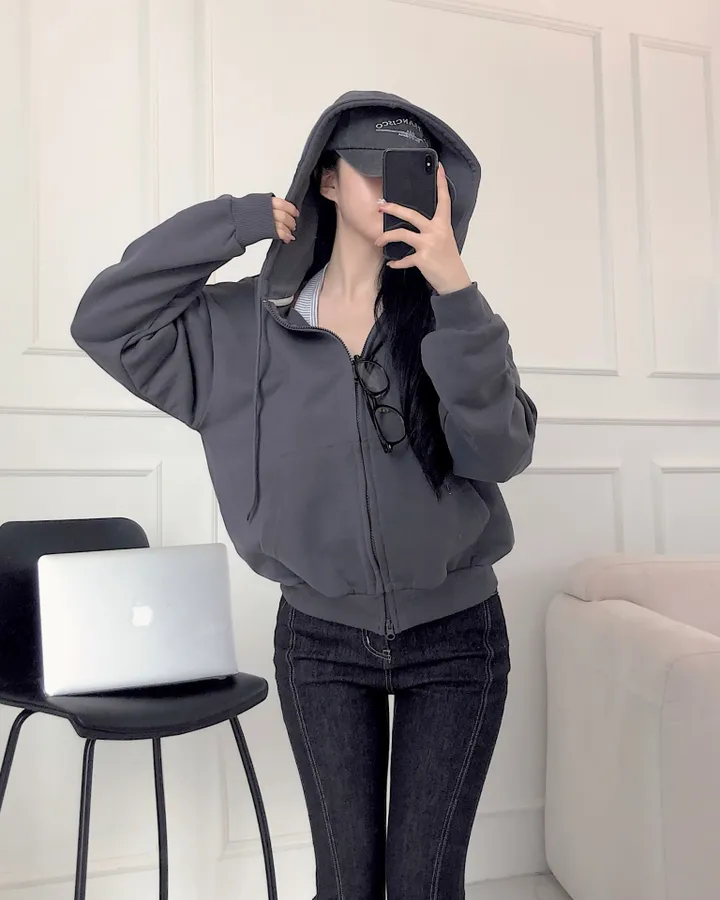 [ 기본,롱 - 기장선택!] 12color, 투웨이 아방 양지퍼 루즈핏 긴팔 후드 집업 jk-0253 상세 이미지 37